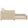 vidaXL Denná posteľ s rozkladacou posteľou krémová 80x200 cm látka
