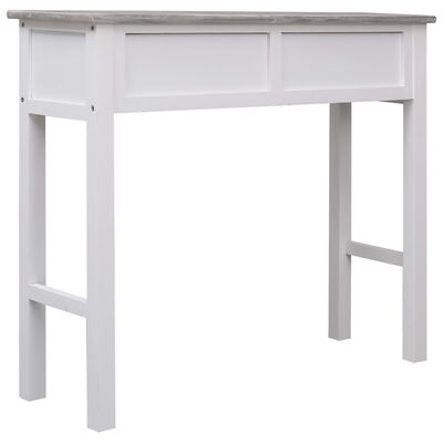 vidaXL Konzolový stolík sivý 90x30x77 cm drevený