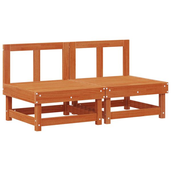 vidaXL Stredn&yacute; gauč do z&aacute;hrady Mas&iacute;vna borovica Voskov&aacute; Hned&aacute;