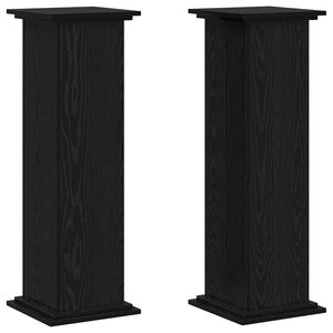 vidaXL Stojan na rastliny Čierny dub 33 x 33 x 100 cm Kompozitné drevo