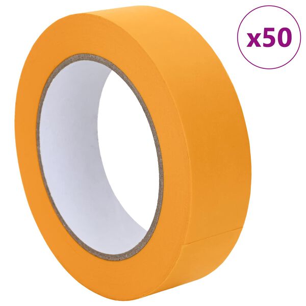 vidaXL P&aacute;sky na maliarske maskovanie 50 pcs Žlt&aacute; 30mm x 50m Papier