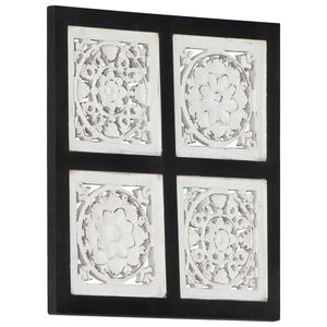 vidaXL Umenie dekor&aacute;cia Čierna a biela 40 x 40 x 1,5 cm