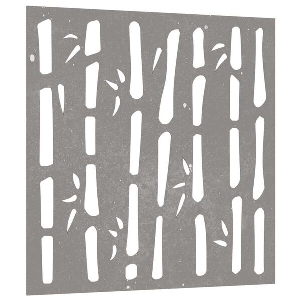 vidaXL Z&aacute;hradn&aacute; dekor&aacute;cia 55x55cm kortenov&aacute; oceľ dizajn bambusu