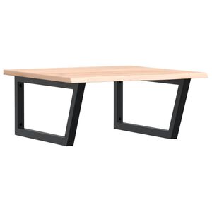 vidaXL Polica pod um&yacute;vadlo, n&aacute;stenn&aacute;, oceľ a dubov&yacute; mas&iacute;v