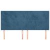 vidaXL Čelo postele so z&aacute;hybmi tmavomodr&aacute; 183x16x118/128 cm zamat