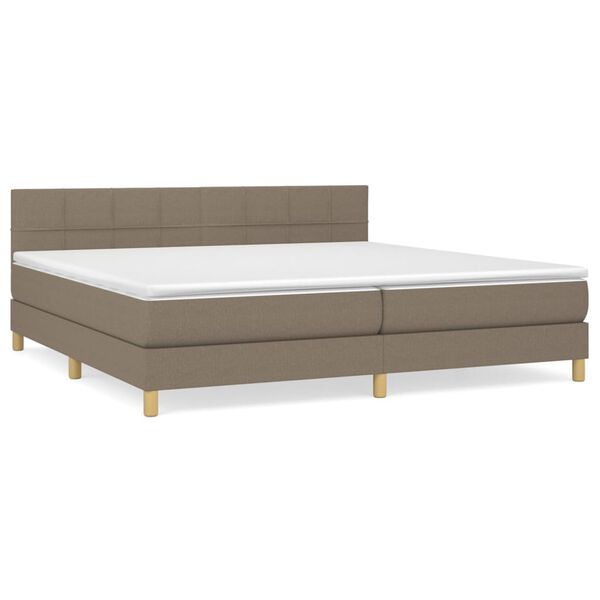 vidaXL Boxspring posteľ s matracom sivohned&yacute; 200x200 cm l&aacute;tka