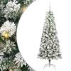 vidaXL Umel&yacute; Skl&aacute;pac&iacute; Vianočn&yacute; Stromček 300 LED Zelen&aacute; a biela 180 cm