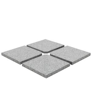 vidaXL Z&aacute;važia pre slnečn&iacute;k 4 ks siv&eacute; granitov&eacute; &scaron;tvorcov&eacute; 100 kg