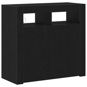 vidaXL Serv&iacute;rovacia skriňa Čierny dub 80 x 35 x 75 cm Kompozitn&eacute; drevo