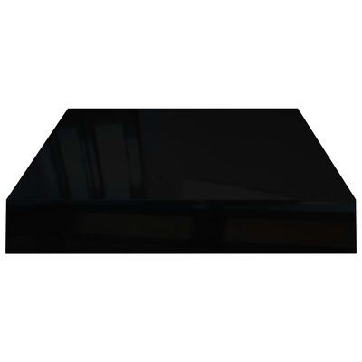 vidaXL Plávajúca nástenná polica, lesklá čierna 40x23x3,8 cm, MDF