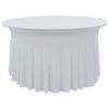 vidaXL Naťahovacie obrusy na st&ocirc;l so z&aacute;vesom 2 ks biele 180x74 cm