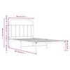 vidaXL Kovov&yacute; r&aacute;m postele s čelom biely 100x200 cm