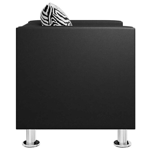 vidaXL Kreslo, čierne, umel&aacute; koža