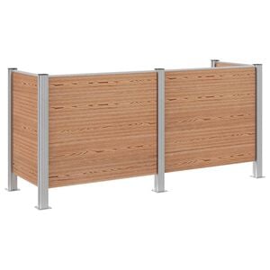 vidaXL Plot pre odpadkov&yacute; k&ocirc;&scaron; Hned&aacute; 237 x 85 x 115 cm Hlin&iacute;k a WPC