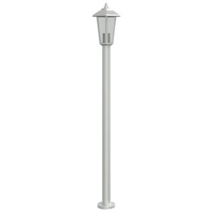 vidaXL Vonkaj&scaron;ia stojaca lampa strieborn&aacute; 120 cm nehrdzavej&uacute;ca oceľ