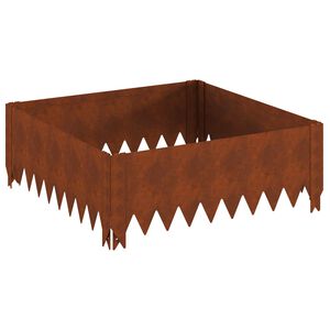 vidaXL Obrubn&iacute;k tr&aacute;vnika 60 x 60 x 20 cm Oceľ Hrdzav&yacute;
