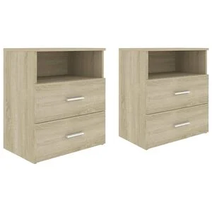 vidaXL Nočn&eacute; stol&iacute;ky 2 ks dub sonoma 50x32x60 cm