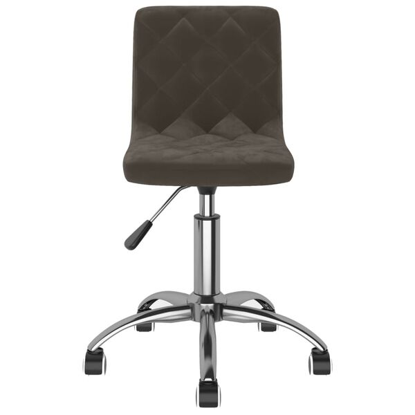 vidaXL Otočn&eacute; jed&aacute;lensk&eacute; stoličky 6 ks tmavo&scaron;ed&eacute; zamat