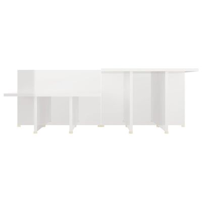 vidaXL Konferenčné stolíky 2 ks, lesklé biele 111,5x50x33 cm