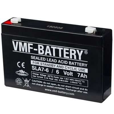 VMF AGM Záložná a cyklická batéria 6 V 7 Ah SLA7-6