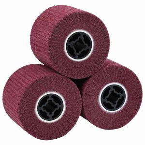 vidaXL Br&uacute;sne valce 3 ks Červen&aacute; 12 x 12 x 10 cm Syntetick&eacute; vl&aacute;kno