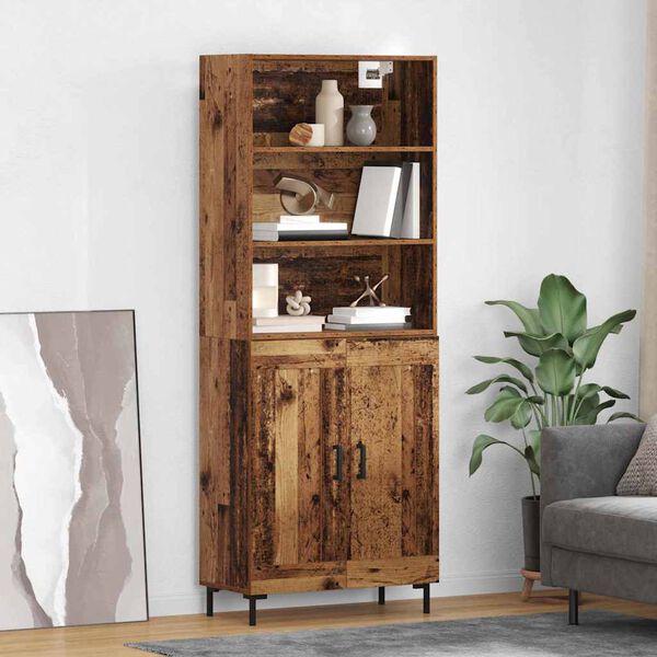 vidaXL Highboard Star&eacute; drevo 69,5 x 34 x 180 cm Kompozitn&eacute; drevo