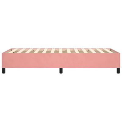 vidaXL Rám na boxspring posteľ ružový 90x200 cm zamat