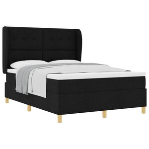 vidaXL Boxspring posteľ s matracom tmavo&scaron;ed&aacute; 90x190 cm Čierna l&aacute;tka