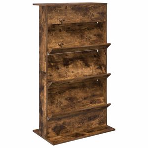 vidaXL Reg&aacute;l na časopisy Dymov&aacute; dub 70 x 41 x 126 cm Kompozitn&eacute; drevo