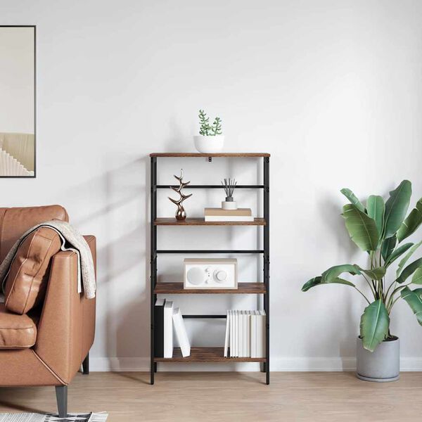 vidaXL Reg&aacute;l na knihy Dymov&aacute; dub 60 x 29,5 x 115 cm Kompozitn&eacute; drevo