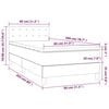 vidaXL Boxspring posteľ s matracom kr&eacute;mov&aacute; 80x200 cm umel&aacute; koža