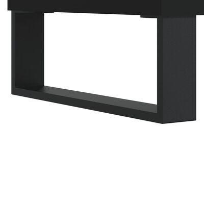 vidaXL Skrinka na platne čierna 74,5x38x48 cm kompozitné drevo