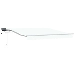 vidaXL Sklopn&aacute; mark&iacute;za Biela 350 x 250 cm Tkanina a hlin&iacute;k