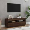 vidaXL TV skrinka s LED, hned&yacute; dub 100x35x40 cm