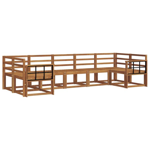 vidaXL Z&aacute;hradn&aacute; s&uacute;prava gaučov 7 pcs Pr&iacute;rodn&aacute; Pevn&eacute; ak&aacute;ciov&eacute; drevo