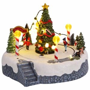 vidaXL Vianočn&aacute; dekor&aacute;cia dediny 22 x 21,5 x 17 cm Plast Viacfarebn&yacute;
