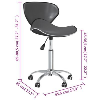 vidaXL Otočné jedálenské stoličky 2 ks sivé umelá koža