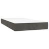 vidaXL Posteľn&yacute; r&aacute;m boxspring s matracom tmavosiv&yacute; 200x200 cm zamat