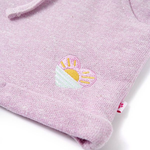 Detské kraťasy so šnúrkou zmiešané ľaliové 104