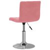 vidaXL Otočn&aacute; jed&aacute;lensk&aacute; stolička ružov&aacute; zamatov&aacute;
