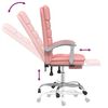 vidaXL Skl&aacute;pacie mas&aacute;žne kancel&aacute;rske kreslo ružov&eacute; umel&aacute; koža