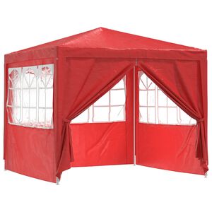 vidaXL P&aacute;rty stan Červen&aacute; 250 x 250 x 240 cm PE a oceľ