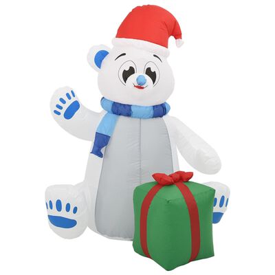 vidaXL Vianočný nafukovací ľadový medveď LED vnútorný a vonkajší 1,8 m