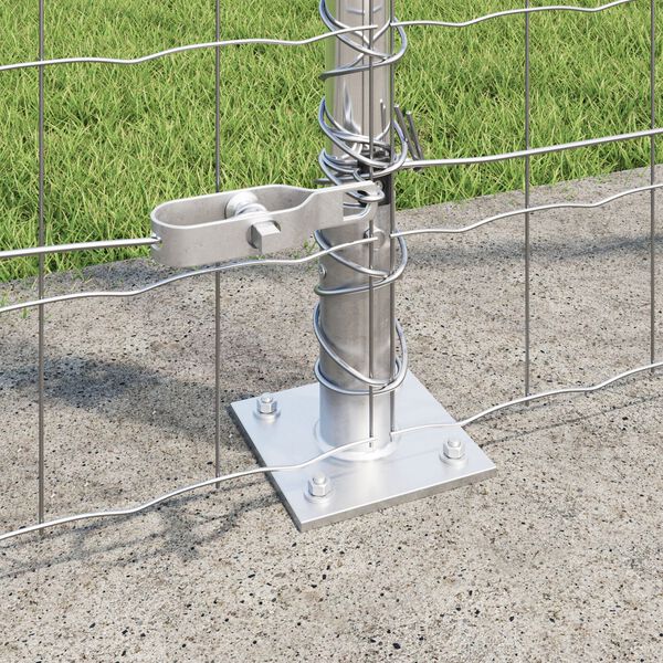 vidaXL Plot s stĺpmi Strieborn&aacute; 1.6 x 10 m Oceľ