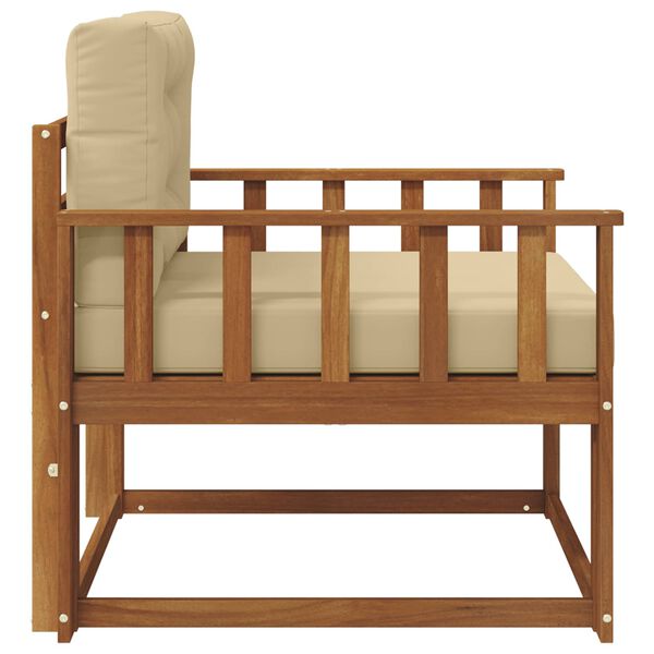 vidaXL Z&aacute;hradn&aacute; stredn&aacute; sedačka Pevn&eacute; ak&aacute;ciov&eacute; drevo Pr&iacute;rodn&aacute;