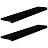 vidaXL Okenn&yacute; parapet 2 ks hnedočiern&aacute; 110x20x2 cm dubov&yacute; mas&iacute;v