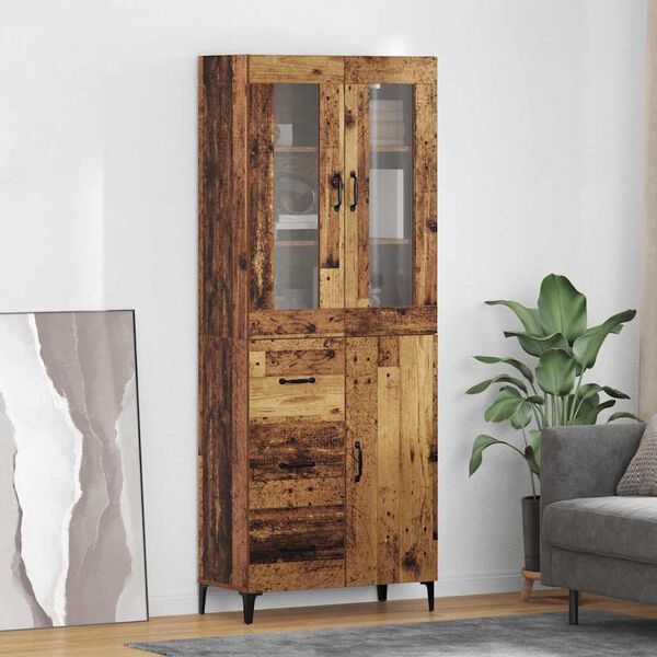 vidaXL Highboard Star&eacute; drevo 69,5 x 34 x 180 cm Kompozitn&eacute; drevo
