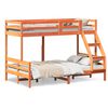 vidaXL Poschodov&aacute; posteľ 80x200/120x200 cm voskovohned&aacute; mas&iacute;v.borovica