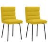 vidaXL Jedálenské stoličky 2 ks žlté zamatové