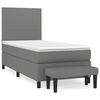 vidaXL Posteľn&yacute; r&aacute;m boxsping s matracom tmavosiv&yacute; 80x200 cm l&aacute;tka